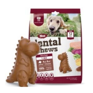 NATURA NATURA NOURISH Dental Chews 小型犬用 牛肉味潔齒暴龍 340g 340g 犬用 正面圖