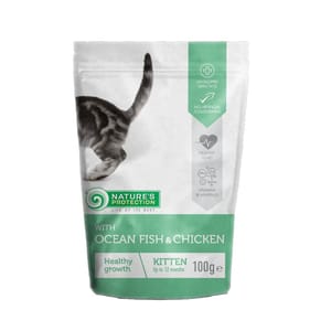 Nature's Nature's Protection 貓濕糧 幼貓主食袋裝濕糧 健康成長配方 海魚+雞肉 100g 100g  正面圖