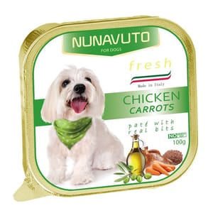 NUNAVUTO NUNAVUTO 狗罐頭 鋁製餐盒 雞+菜 100g 100g 正面圖