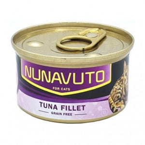 NUNAVUTO NUNAVUTO 無穀物貓罐 吞拿魚片 80g 80g  正面圖