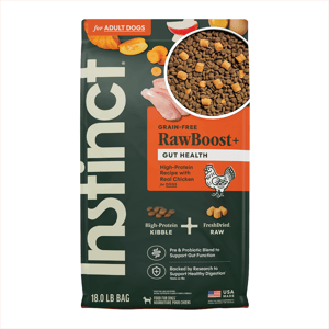 Instinct Instinct 狗糧 無穀物生肉系列 腸道健康配方 雞肉 18lb 18lb 正面圖