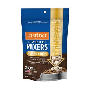 Instinct Instinct 狗糧 凍乾肉粒 多種維他命老年犬7+ 牛肉配方 0.75oz 75oz 正面圖
