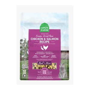 Open Open Farm 凍乾生肉貓糧 走地雞+三文魚 9oz 9oz 正面圖