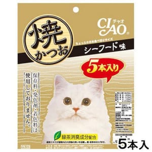 CIAO CIAO 貓零食 日本烤鰹魚條 海鮮味 5條入   正面圖