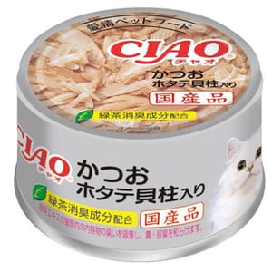 CIAO CIAO 貓罐頭 鰹魚+帶子 85g 85g  正面圖