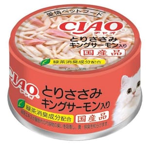 CIAO CIAO 貓罐頭 雞肉+帝皇三文魚 85g 85g 正面圖