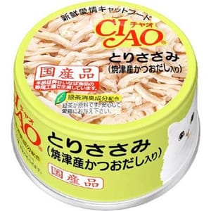 CIAO CIAO 貓罐頭 鰹魚高湯+雞柳味 85g 85g 正面圖
