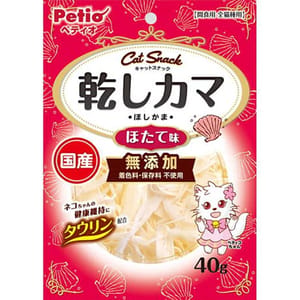 Petio Petio 日本產 貓零食 無添加白身魚魚乾 扇貝味 40g 40g 正面圖
