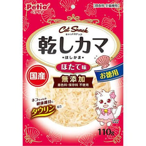 Petio Petio 日本產 貓零食 無添加白身魚魚乾 扇貝味 110g 110g  正面圖