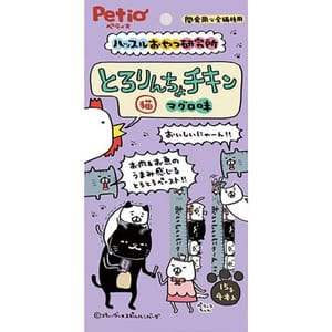 Petio Petio 貓零食 水分補充 雞肉+吞拿魚肉醬 15gx4本 15g  正面圖