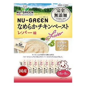 Petio Petio NU-GREEN 日本產 狗零食 無添加雞肉肉醬肝味  14g 8本入 14g  正面圖