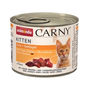 Animonda Animonda Carny 無穀物幼貓主食罐 牛+家禽拼盤 200g 200g 正面圖