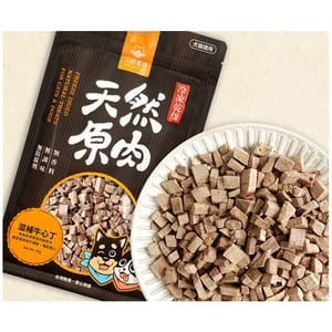 汪喵星球 汪喵星球 凍乾 DogCatStar 冷凍乾燥原肉小零嘴 山味 元氣牛心丁 40g 40g 貓犬用 正面圖
