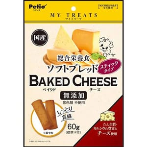 Petio Petio 日本產 狗零食 鬆軟麵包烤芝士棒 60g 60g  正面圖
