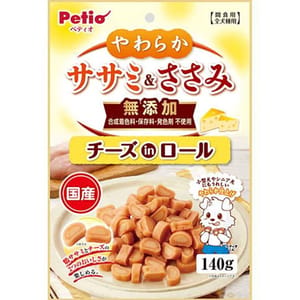 Petio Petio 日本產 狗零食 無添加雞柳肉芝士卷粒粒 140g 140g 正面圖