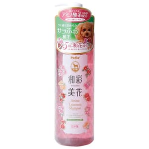 Petio Petio 日本製 和彩美花 氨基酸護理 花香低刺激洗毛液 480ml 480ml 犬用 正面圖