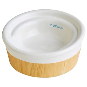 Petio Petio necoco 木紋陶瓷濕糧碗 正面圖