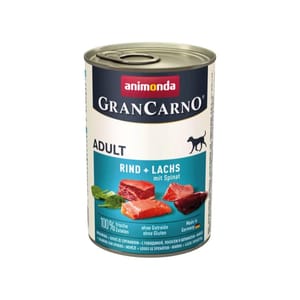 Animonda Animonda GranCarno 成犬主食罐 牛肉+三文魚+蔬菜 400g 400g  正面圖