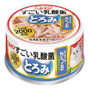 CIAO CIAO 貓罐頭 2000億乳酸菌 鰹魚銀魚味 80g 80g  正面圖