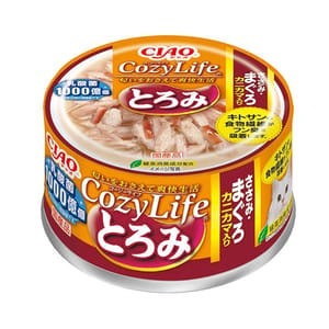 CIAO CIAO 貓罐頭 CozyLife 金槍魚及蟹棒味 80g 80g  正面圖