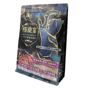 極寵宴 極寵宴 全齡貓糧 生食凍乾飼料 鮪魚+鮭魚 500g 500g 正面圖