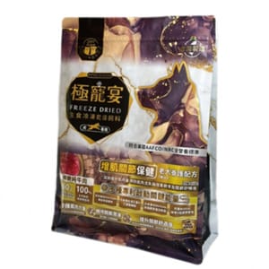 極寵宴 極寵宴 狗糧 生食凍乾飼料 增肌關節保健 老犬配方 純牛肉 500g 500g  正面圖
