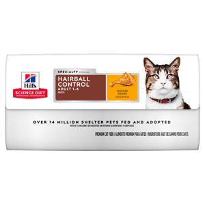 Hills Hills 貓糧 成貓去毛球配方 Adult 1-6 Hairball Control 15.5lb 5lb  特寫圖