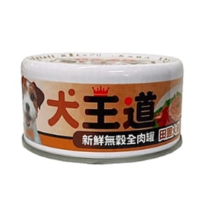 犬王道 犬王道 狗罐頭 無穀全肉罐 田園火雞 82g 82g  正面圖