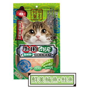 貓主子 貓主子 御用保健泥條 離胺酸 純鮪魚+鮭魚 16x4條   正面圖