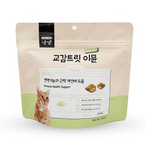 Nyangssaem Nyangssaem 貓零食 增強免疫夾心潔齒餅 初乳味 49g 49g 正面圖