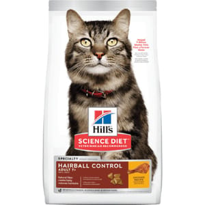Hills Hills 貓糧 高齡貓去毛球配方 Adult 7+ Hairball Control 3.5lb 5lb 正面圖