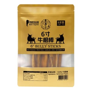 寵物養生堂 寵物養生堂 貓狗小食 6寸牛根棒 6支裝 60g 60g  正面圖