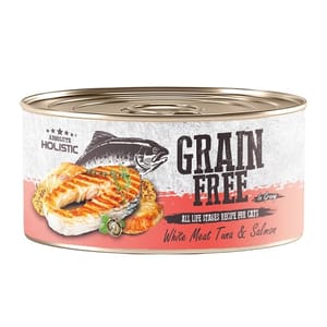 Absolute Absolute Holistic 貓罐頭 白肉吞拿魚+三文魚 80g 80g  正面圖