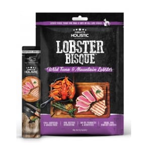 Absolute Absolute Holistic 貓狗小食 無穀物濃湯肉泥 吞拿魚+龍蝦 5支裝 60g 60g 正面圖
