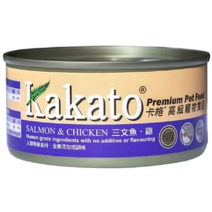 Kakato Kakato 罐頭 貓狗罐頭 啫喱系列 三文魚及雞肉 70g 70g  正面圖