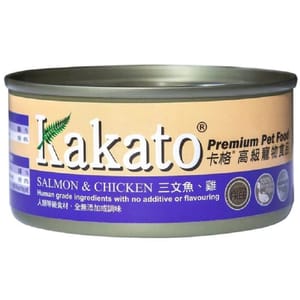 Kakato Kakato 罐頭 貓狗罐頭 啫喱系列 三文魚及雞肉 170g 170g  正面圖