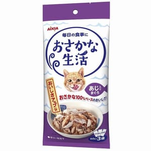AIXIA AIXIA 愛喜雅 貓主食濕糧 魚生活系列 竹莢魚+吞拿魚味 60g 正面圖