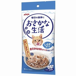 AIXIA AIXIA 愛喜雅 貓主食濕糧 魚生活系列 白飯魚+吞拿魚味 60g  正面圖