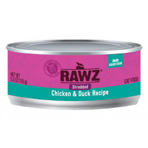 RAWZ RAWZ 貓罐頭 肉絲主食罐 雞肉及鴨肉 155g 155g 正面圖