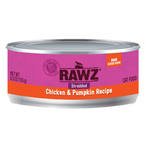RAWZ RAWZ 貓罐頭 肉絲主食罐 雞肉及南瓜 155g 155g 正面圖