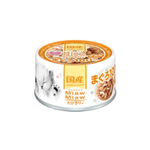 AIXIA AIXIA 愛喜雅 MiawMiaw 日本產貓罐頭 鮪魚+雞胸味 60g 60g  正面圖