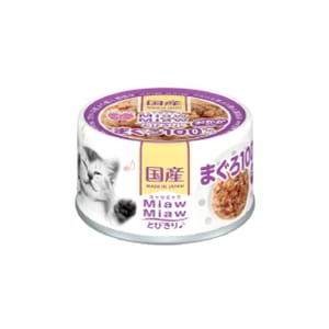 AIXIA AIXIA 愛喜雅 MiawMiaw 日本產貓罐頭 鮪魚+柴魚味 60g 60g  正面圖