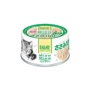AIXIA AIXIA 愛喜雅 MiawMiaw 日本產貓罐頭 雞胸+吻仔魚味 60g 60g 正面圖