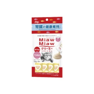 AIXIA AIXIA 愛喜雅 MiawMiaw 貓零食 肉泥餐包 腎臓健康維持 鮪魚味 15g x 4條裝 15g 正面圖