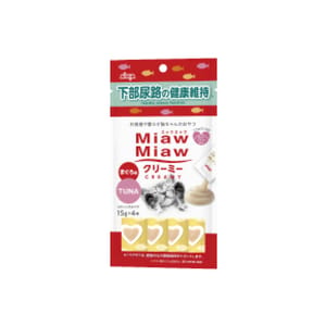 AIXIA AIXIA 愛喜雅 MiawMiaw 貓零食 肉泥餐包 下部尿路健康維持配方 鮪魚味 15g x 4條裝 15g 正面圖