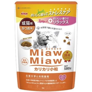 AIXIA AIXIA 愛喜雅 MiawMiaw 貓糧 成貓配方 鰹魚味 580g 580g 正面圖