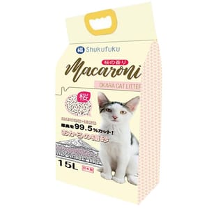 福 福 Shukufuku 日本雙通 豆腐貓砂 櫻花香味 15L 15L  正面圖