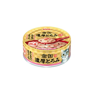 AIXIA AIXIA 愛喜雅 日本貓罐頭 金缶濃厚系列 鮪魚+蟹棒味 70g 70g 正面圖