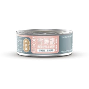 ⽑爪村 ⽑爪村 雪鱘龍機能紓壓 主食貓罐頭 肉泥系列 鱘龍⿂+蔓越莓 80g 80g  正面圖