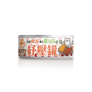 ⽑爪村 ⽑爪村 貓薄荷紓壓 主食貓罐頭 ⾁泥系列 鮭⿂雞 80g 80g 正面圖